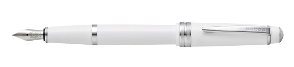 Перьевая ручка Cross Bailey Light White, перо ультратонкое XF с гравировкой