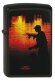 Зажигалка Zippo Рыбак, с покрытием Black Matte, латунь/сталь, чёрная, матовая, 36x12x56 мм