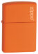Зажигалка ZIPPO Classic с покрытием Orange Matte, латунь/сталь, оранжевая, матовая, 36x12x56 мм
