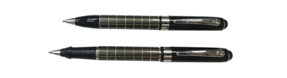 Набор Pierre Cardin PEN&PEN: ручка шариковая + роллер. Цвет - черный c серым. Упаковка Е или Е-1