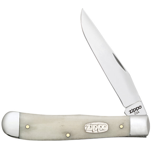 Нож перочинный Smooth Natural Bone Trapper + зажигалка 207 Zippo 50545_207