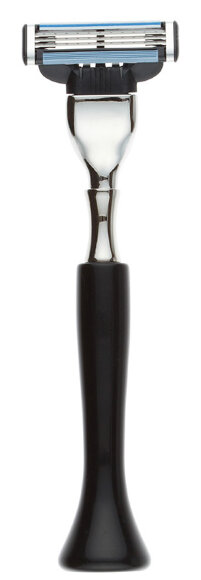 Станок для бритья IL Ceppo, MACH3, каучуковая смола, рукоять - черный глянцевый цвет с гравировкой