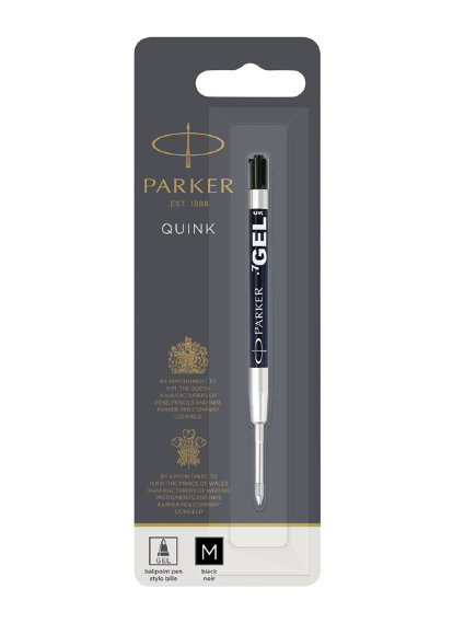 Гелевый стержень Parker для использования в шариковых ручках, линия письма – средняя 0,7 мм, черный