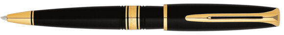 Шариковая ручка Waterman Charlestone Ebony Black  GT. Корпус - акриловая смола с гравировкой