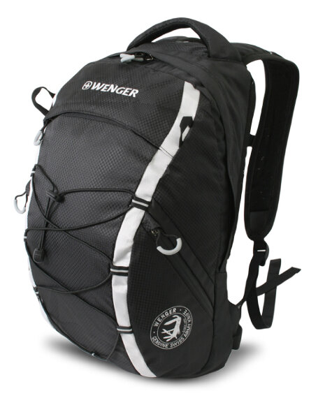Рюкзак WENGER, черный/серый, полиэстер 900D, 29х19х47 см, 25 л