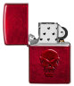 Зажигалка Zippo Doom с покрытием Candy Apple Red, латунь/сталь, красная, глянцевая, 36x12x56 мм