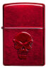 Зажигалка Zippo Doom с покрытием Candy Apple Red, латунь/сталь, красная, глянцевая, 36x12x56 мм