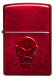 Зажигалка Zippo Doom с покрытием Candy Apple Red, латунь/сталь, красная, глянцевая, 36x12x56 мм
