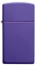 Зажигалка Zippo Slim® с покрытием Purple Matte, латунь/сталь, фиолетовая, матовая, 29x10x60 мм