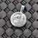 Серебряный открывающийся круглый мужской кулон/медальон D23.8 мм с гравировкой