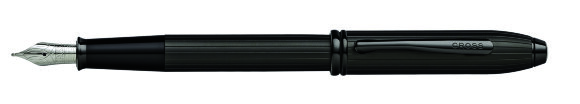 Перьевая ручка Cross Townsend Matte Black PVD, перо F с гравировкой