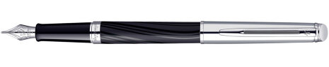 Роллерная ручка Waterman Hemisphere Deluxe Silky CТ. Детали дизайна: никеле-палладиевое покрытие. с гравировкой