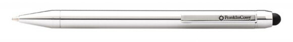 Шариковая ручка FranklinCovey Newbury со стилусом. Цвет - хромовый. с гравировкой