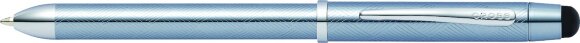 Многофункциональная ручка Cross Tech3+. Цвет - серо-голубой с гравировкой