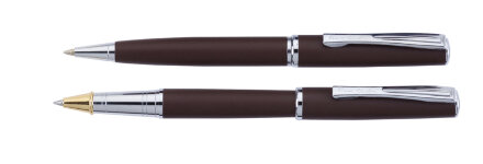 Набор Pierre Cardin PEN&PEN: ручка шариковая + роллер. Цвет - коричневый матовый. Упаковка Е. в Москве, фото 11