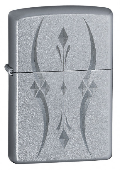 Зажигалка ZIPPO Classic с покрытием Satin Chrome™, латунь/сталь, серебристая, матовая, 36x12x56 мм