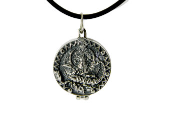 Серебряный открывающийся медальон знак зодиака Скорпион