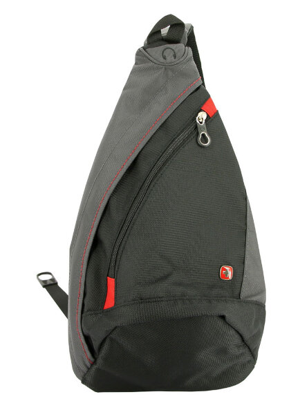 Рюкзак WENGER с одним плечевым ремнем, черный/серый, 25x15x45 см, 7 л