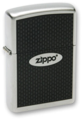 Зажигалка Zippo "Zippo Oval", с покрытием Satin Chrome™, латунь/сталь, серебристая, 36x12x56 мм