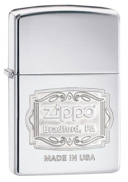 Зажигалка ZIPPO Classic с покрытием High Polish Chrome, латунь/сталь, серебристая, 36x12x56 мм