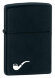 Зажигалка для трубок Zippo Pipe с покрытием Black Matte, латунь/сталь, чёрная, матовая, 36x12x56 мм