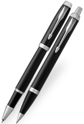 Подарочный набор Parker: Ручка Роллер и Шариковая Ручка Parker IM Core Black CT 1931665+1931658