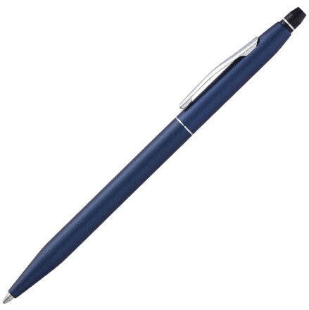 Фото: Шариковая ручка Cross Click в блистере, с доп. гелевым стержнем черного цвета. Цвет - матовый синий