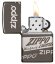 Зажигалка Zippo Classic с покрытием Black Ice®, латунь/сталь, чёрная, глянцевая, 36х12х56 мм