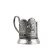 Набор для чая "Высоцкий" никелированный с чернением с открыткой и значком "Высоцкий" НБЗС7408/115