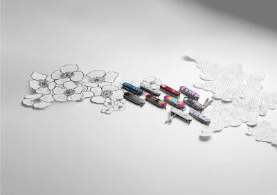 Нож-брелок Classic Dynamic Floral VICTORINOX 0.6223.L2107