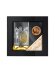 Набор для чая "65 лет" Советский никелированный с позолотой с открыткой и значком НБЗС18708/162