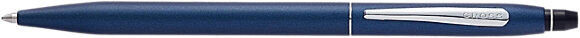 Шариковая ручка Cross Click Midnight Blue, синий матовый лак с гравировкой