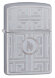 Зажигалка Zippo Labyrinth с покрытием Satin Chrome, латунь/сталь, серебристая, матовая, 36x12x56 мм