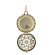 Золотой открывающийся кулон/медальон 18 мм с гравировкой
