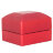 Ювелирная пластиковая коробка LUX с подсветкой 65х 60 х 50 -  Красный 