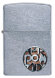 Зажигалка Zippo Button с покрытием Street Chrome™, латунь/сталь, серебристая, матовая, 36x12x56 мм