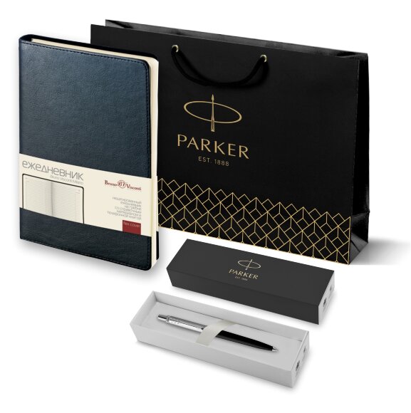 Подарочный набор Parker: Шариковая Ручка Parker Jotter K60 и Ежедневник 003341_5033010