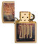 Зажигалка Zippo Rusty Plate с покрытием Brushed Brass, латунь/сталь, золотистая, 36x12x56 мм