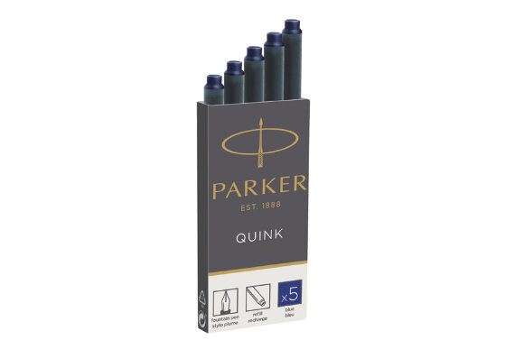 Чернильный картридж 5 штук синего цвета для перьевой ручки Parker
