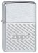 Зажигалка Zippo Stripes, с покрытием Brushed Chrome, латунь/сталь, серебристая, матовая, 36x12x56 мм