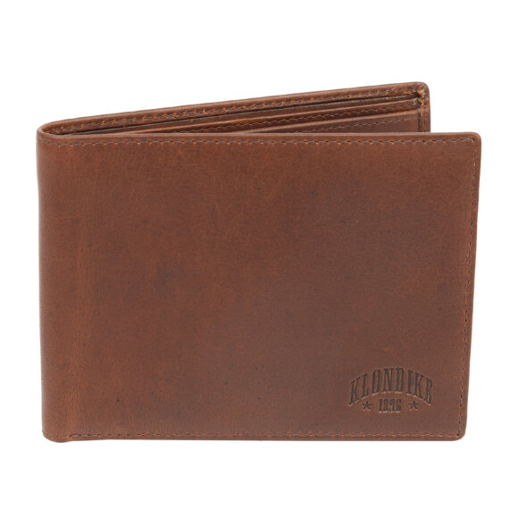 Бумажник KLONDIKE Dawson, натуральная кожа в коричневом цвете, 13 х 1,5 х 9,5 см