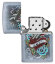 Зажигалка Zippo Vintage Tattoo с покрытием Street Chrome™, латунь/сталь, серебристая, 36x12x56 мм