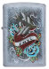 Зажигалка Zippo Vintage Tattoo с покрытием Street Chrome™, латунь/сталь, серебристая, 36x12x56 мм