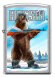 Зажигалка Zippo Русский медведь с покрытием Street Chrome™, латунь/сталь, серебристая, 36x12x56 мм